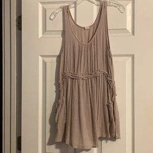 Wild pearl drawstring boho top